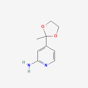 4-(2-Methyl-1,3-dioxolan-2-yl)pyridin-2-amine