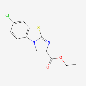 molecular formula C12H9ClN2O2S B3155748 Ethyl-7-chloroimidazo(2,1-b)benzothiazole-2-carboxylate CAS No. 81022-05-1