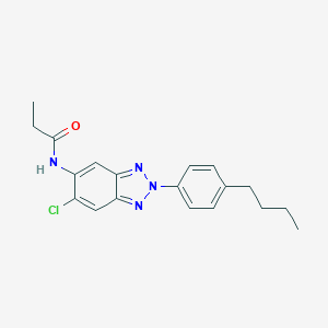 molecular formula C19H21ClN4O B315578 N-[2-(4-butylphenyl)-6-chloro-2H-1,2,3-benzotriazol-5-yl]propanamide 