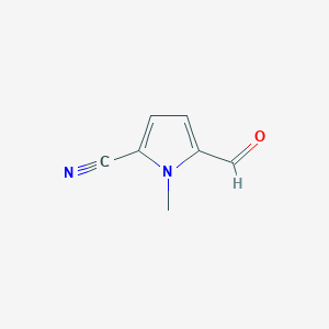 molecular formula C7H6N2O B3156054 5-formyl-1-methyl-1H-pyrrole-2-carbonitrile CAS No. 81698-03-5