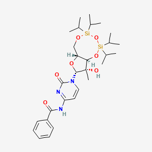molecular formula C29H45N3O7Si2 B3156066 N-(1-((6aR,8R,9S,9aR)-9-hydroxy-2,2,4,4-tetraisopropyl-9-methyltetrahydro-6H-furo[3,2-f][1,3,5,2,4]trioxadisilocin-8-yl)-2-oxo-1,2-dihydropyrimidin-4-yl)benzamide CAS No. 817204-34-5