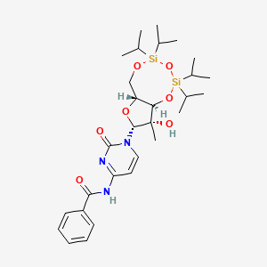 N-(1-((6aR,8R,9S,9aR)-9-hydroxy-2,2,4,4-tetraisopropyl-9-methyltetrahydro-6H-furo[3,2-f][1,3,5,2,4]trioxadisilocin-8-yl)-2-oxo-1,2-dihydropyrimidin-4-yl)benzamide