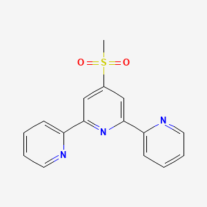 molecular formula C16H13N3O2S B3156097 4-methylsulfonyl-2,6-dipyridin-2-ylpyridine CAS No. 81874-51-3