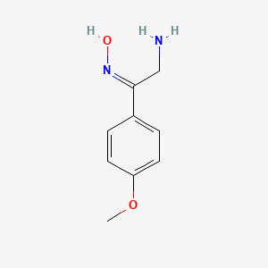 molecular formula C9H12N2O2 B3156300 2-Amino-1-(4-methoxy-phenyl)-ethanone oxime CAS No. 82585-39-5