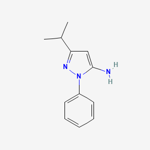 molecular formula C12H15N3 B3156362 3-Isopropyl-1-phenyl-1H-pyrazol-5-amine CAS No. 827614-44-8