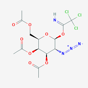 molecular formula C14H17Cl3N4O8 B3156454 O-(2-Azido-2-deoxy-3,4,6-tri-o-acetyl-beta-d-galactopyranosyl)-trichloroacetimidate CAS No. 83025-11-0