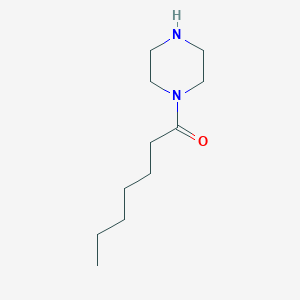 molecular formula C11H22N2O B3156470 1-(Piperazin-1-YL)heptan-1-one CAS No. 830331-56-1