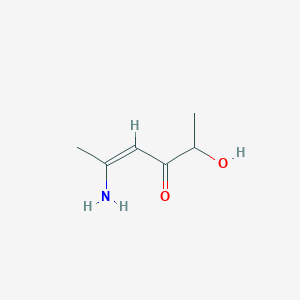 molecular formula C6H11NO2 B3156676 5-Amino-2-hydroxy-hex-4-EN-3-one CAS No. 83326-43-6