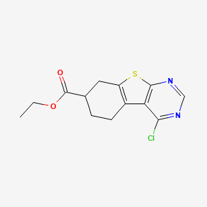 molecular formula C13H13ClN2O2S B3156749 Ethyl 4-chloro-5,6,7,8-tetrahydrobenzo[4,5]thieno[2,3-d]pyrimidine-7-carboxylate CAS No. 835632-31-0