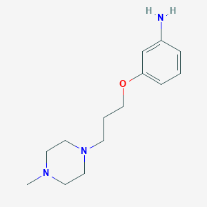 molecular formula C14H23N3O B3156750 3-(3-(4-Methylpiperazin-1-yl)propoxy)aniline CAS No. 835633-65-3