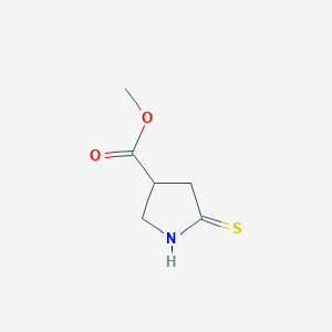 molecular formula C6H9NO2S B3156756 Methyl 5-sulfanylidenepyrrolidine-3-carboxylate CAS No. 83564-49-2