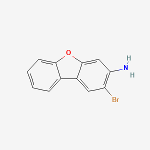 molecular formula C12H8BrNO B3156785 2-Bromodibenzofuran-3-amine CAS No. 83660-06-4