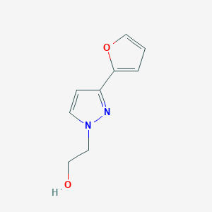 molecular formula C9H10N2O2 B3156865 2-[3-(2-furyl)-1H-pyrazol-1-yl]-1-ethanol CAS No. 83959-43-7
