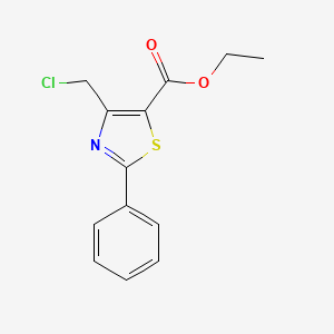molecular formula C13H12ClNO2S B3156868 Ethyl 4-(chloromethyl)-2-phenylthiazole-5-carboxylate CAS No. 83983-12-4
