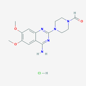 molecular formula C15H20ClN5O3 B3156887 4-(4-Amino-6,7-dimethoxyquinazolin-2-yl)piperazine-1-carbaldehyde;hydrochloride CAS No. 84050-21-5