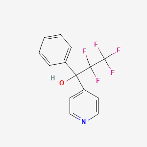 molecular formula C14H10F5NO B3156889 2,2,3,3,3-Pentafluoro-1-phenyl-1-(pyridine-4-YL)propane-1-OL CAS No. 840521-78-0