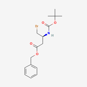 molecular formula C16H22BrNO4 B3156896 Benzyl (S)-3-(Boc-amino)-4-bromobutanoate CAS No. 840525-40-8