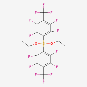 molecular formula C18H10F14O2Si B3156923 Diethoxybis(4-perfluorotolyl)silane CAS No. 841313-56-2