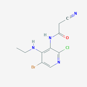 molecular formula C10H10BrClN4O B3156942 N-(5-bromo-2-chloro-4-(ethylamino)pyridin-3-yl)-2-cyanoacetamide CAS No. 842144-04-1