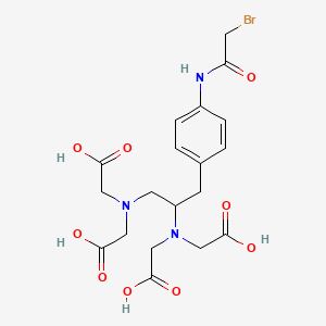 molecular formula C19H24BrN3O9 B3156953 2-[[2-[Bis(carboxymethyl)amino]-3-[4-[(2-bromoacetyl)amino]phenyl]propyl]-(carboxymethyl)amino]acetic acid CAS No. 84256-91-7