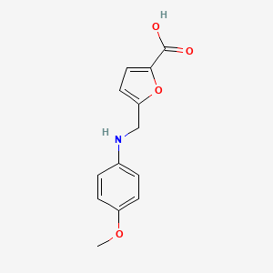 molecular formula C13H13NO4 B3156954 5-[(4-Methoxy-phenylamino)-methyl]-furan-2-carboxylic acid CAS No. 842965-40-6