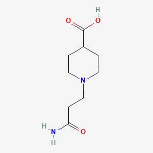 molecular formula C9H16N2O3 B3156961 1-(2-Carbamoyl-ethyl)-piperidine-4-carboxylic acid CAS No. 842972-57-0