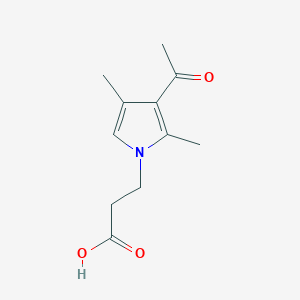 molecular formula C11H15NO3 B3156964 3-(3-Acetyl-2,4-dimethyl-pyrrol-1-yl)-propionic acid CAS No. 842973-07-3