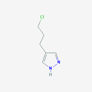 molecular formula C6H9ClN2 B3156977 4-(3-chloropropyl)-1H-pyrazole CAS No. 84302-83-0