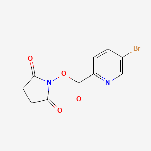 molecular formula C10H7BrN2O4 B3156992 2,5-Dioxopyrrolidin-1-yl 5-bromopicolinate CAS No. 843673-49-4