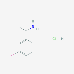 molecular formula C9H13ClFN B3157020 1-(3-Fluorophenyl)propan-1-amine hydrochloride CAS No. 844470-86-6