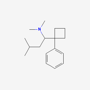 molecular formula C17H27N B3157028 Cyclobutanemethanamine, N,N-dimethyl-alpha-(2-methylpropyl)-1-phenyl- CAS No. 84467-55-0