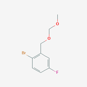 molecular formula C9H10BrFO2 B3157062 2-Bromo-5-fluoro-[1-(methoxymethoxy)methyl]benzene CAS No. 845301-93-1