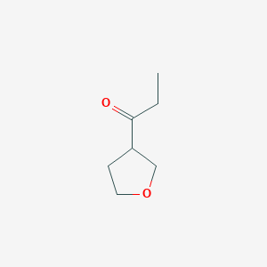 molecular formula C7H12O2 B3157114 1-(Oxolan-3-yl)propan-1-one CAS No. 845827-12-5