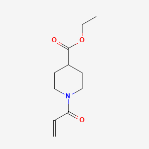 molecular formula C11H17NO3 B3157135 Isonipecotic acid, N-acryloyl-, ethyl ester CAS No. 845907-79-1