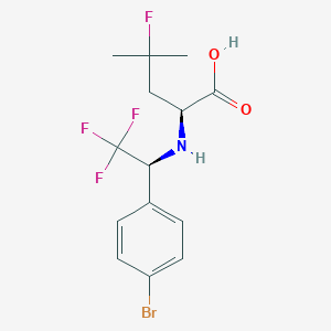 (S)-2-((S)-1-(4-bromophenyl)-2,2,2-trifluoroethylamino)-4-fluoro-4-methylpentanoic acid