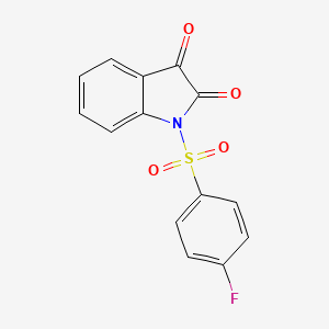 molecular formula C14H8FNO4S B3157195 1-[(4-fluorophenyl)sulfonyl]-1H-indole-2,3-dione CAS No. 847363-06-8