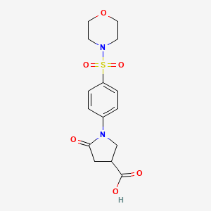 1-[4-(Morpholin-4-ylsulfonyl)phenyl]-5-oxopyrrolidine-3-carboxylic acid