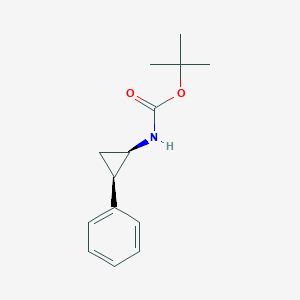 molecular formula C14H19NO2 B3157227 tert-butyl N-[(1R,2R)-rel-2-phenylcyclopropyl]carbamate CAS No. 847644-86-4