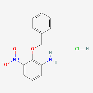 molecular formula C13H13ClN2O3 B3157229 2-Benzyloxy-3-nitrophenylamine hydrochloride CAS No. 847657-55-0