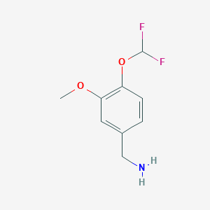 1-[4-(Difluoromethoxy)-3-methoxyphenyl]methanamine
