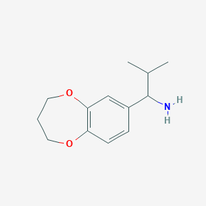 1-(3,4-Dihydro-2H-benzo[b][1,4]dioxepin-7-yl)-2-methyl-propylamine