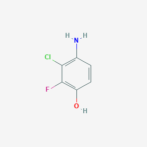 molecular formula C6H5ClFNO B3157291 4-Amino-3-chloro-2-fluorophenol CAS No. 847872-09-7
