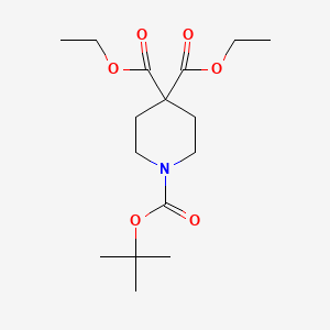 molecular formula C16H27NO6 B3157295 1-tert-Butyl 4,4-diethyl piperidine-1,4,4-tricarboxylate CAS No. 848070-26-8