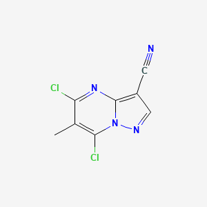 Pyrazolo[1,5-a]pyrimidine-3-carbonitrile,5,7-dichloro-6-methyl-