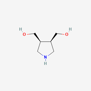 molecular formula C6H13NO2 B3157360 cis-Pyrrolidine-3,4-diyldimethanol CAS No. 848616-45-5