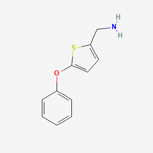 molecular formula C11H11NOS B3157483 C-(5-Phenoxy thiophen-2-yl)methylamine CAS No. 849806-08-2