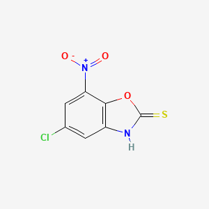molecular formula C7H3ClN2O3S B3157561 5-Chloro-7-nitro-1,3-benzoxazole-2-thiol CAS No. 850258-89-8