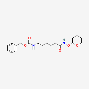 molecular formula C19H28N2O5 B3157569 Benzyl (6-{[(oxan-2-yl)oxy]amino}-6-oxohexyl)carbamate CAS No. 850349-62-1