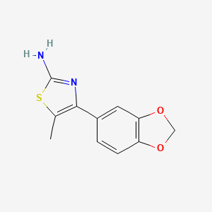 molecular formula C11H10N2O2S B3157638 4-(1,3-Benzodioxol-5-yl)-5-methyl-1,3-thiazol-2-amine CAS No. 850852-86-7