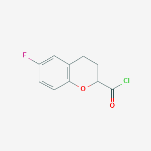 molecular formula C10H8ClFO2 B3157645 6-Fluorochromane-2-carbonyl chloride CAS No. 850896-51-4